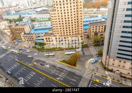 Veduta aerea della città di Wuhan in cina. Skyline di Wuhan Foto Stock