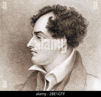 GEORGE GORDON, Lord Byron (1788-1824) poeta e politico inglese circa 1815 Foto Stock