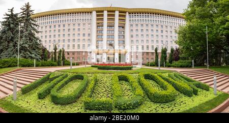 Edificio del Parlamento della Moldavia a Chisinau, Repubblica di Moldavia Foto Stock