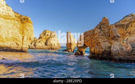 Ponta da Piedade a Lagos Algarve, Portogallo Foto Stock