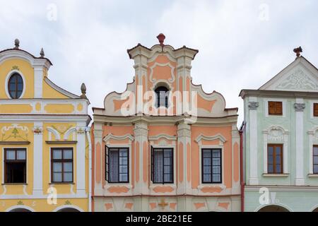 Telc Wold Patrimonio UNESCO sito della città vecchia in Repubblica Ceca Foto Stock