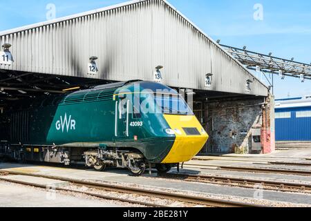 GWR Classe 43 HST presso il deposito Old Oak Common Foto Stock