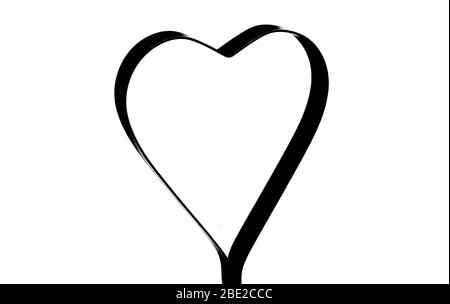 Nero silhouette cuori set, San Valentino amore adulti vintage matrimonio invito logo design Foto Stock