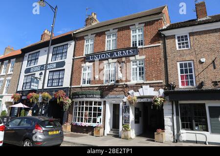 George e Dragon con le armi dell'Unione, High Street, Yarm Foto Stock