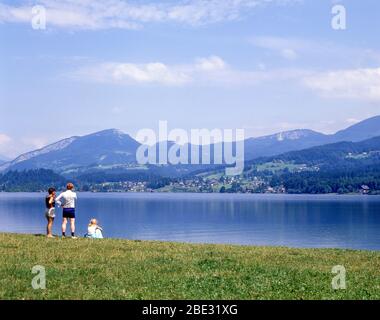 Lago Hallstatt (Hallstatt See), Hallstatt (Hoistod), Salzkammergut , Austria superiore, Repubblica d'Austria Foto Stock