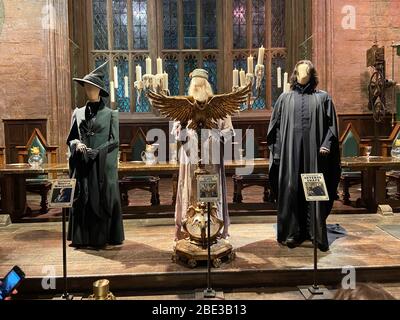 La Grande Sala - Tour dello Studio di Harry Potter WB Foto Stock