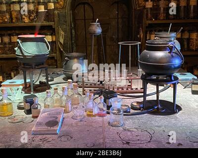 Lezione di pozioni - Tour dello Studio di Harry Potter WB Foto Stock