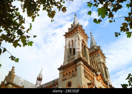 Le Torri Gemelle della Cattedrale di Batumi della Madre di Dio a Batumi, Regione Adjara, Georgia Foto Stock