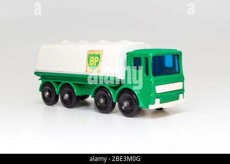 Lesney prodotti Matchbox modello giocattolo auto 1-75 serie no.32 Leyland Tanker benzina Foto Stock