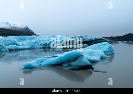 Jokulsarlon ghiacciaio laguna, Islanda Foto Stock