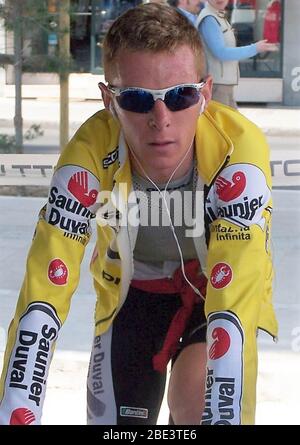 Riccardo Riccò di Saunier Duval-Prodir durante il Tirreno Adriattico 2007, tappa 5 gara ciclistica, Civitanova Marche - Civitanova Marche alta (ITT) (20.5 km ) il 18 marzo 2007 a Civitanova Marche,Italie - Foto Laurent Lairys / DPPI Foto Stock