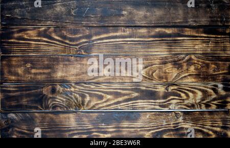 superficie di vintage naturale vecchio legno scuro texture pannelli, vecchia struttura di legno marrone, vista dall'alto marrone sfondo di legno Foto Stock