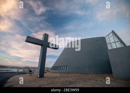 Blonduos Blonduoskirkja chiesa in Islanda Foto Stock