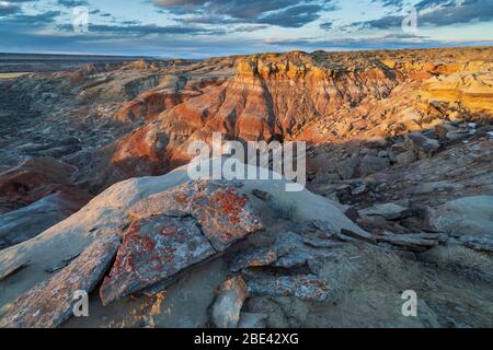 Colorati badlands nel bacino del Bighorn del Wyoming Foto Stock