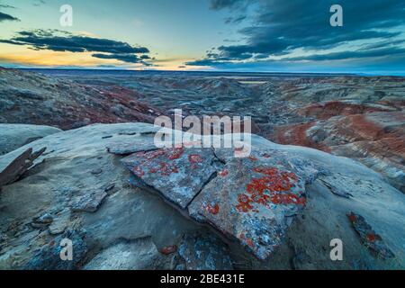 Colorati badlands nel bacino del Bighorn del Wyoming Foto Stock