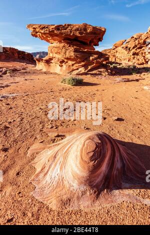 Piccola Finlandia nel Monumento Nazionale della Butte d'Oro, Nevada Foto Stock