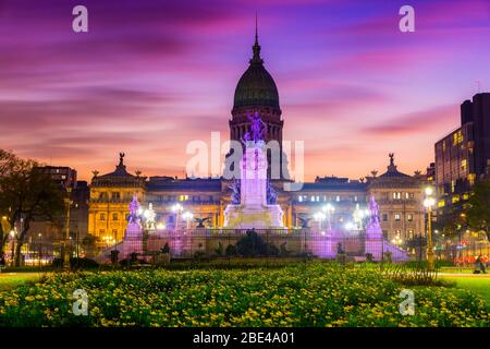 Palazzo del Congresso Nazionale Argentino; Buenos Aires, Argentina Foto Stock