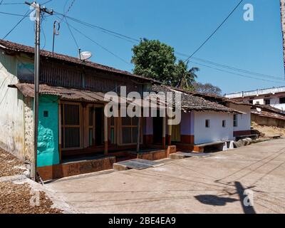 Casa tradizionale di Karnataka Foto Stock