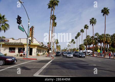 Palm Springs USA - 15 Febbraio 2014 - Downtown Palm Springs Foto Stock