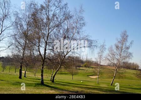 Campo da golf Princes Risborough, durante il UK Lockdown, senza persone. Foto Stock