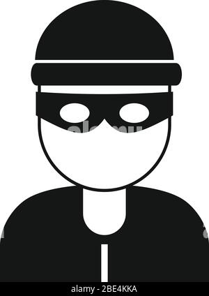 Icona di beffa. Semplice illustrazione di burglar icona vettoriale per web design isolato su sfondo bianco Illustrazione Vettoriale