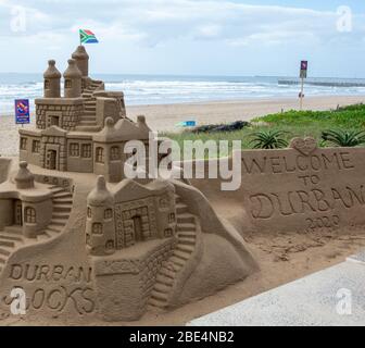 Durban, Sudafrica fronte oceano Foto Stock