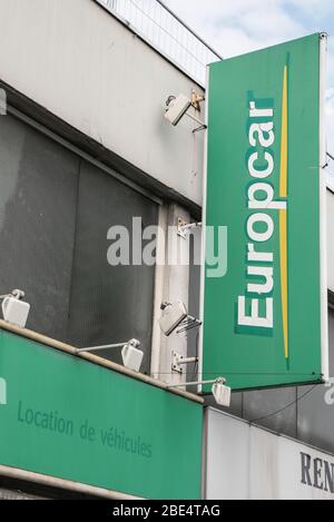 AGENZIA DI NOLEGGIO EUROPCAR , PARIGI Foto Stock