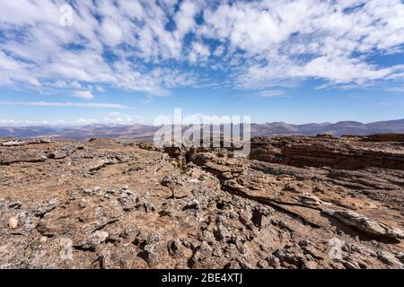 cederberg , wolfberg crepe vista del paesaggio sulle formazioni rocciose Foto Stock