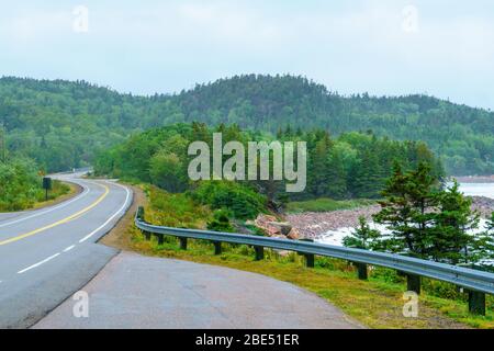 Paesaggio (vicino al ruscello nero Cove), a Cape Breton Highlands National Park, Nova Scotia, Canada Foto Stock