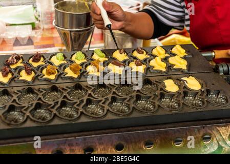 Takayama, Giappone: 27 ottobre 2019: Mercato mattutino di Hida Takayama Miyagawa Foto Stock