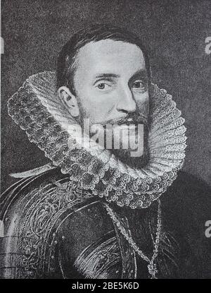 Ambrosio Spinola Doria, Marchés de los Balbases, 1569 - 1630, Cavaliere dell'Ordine del Toson d'Oro, Grande Spagnolo, Principe di Serravalle, Duca di Sesto e Sanseverino, Marchese di Venafro e primo Marchese di Los Balbases, fu un comandante spagnolo nella guerra degli ottanta anni / Ambrosio Spinola Doria, Marqués de los Balbases, 1569 - 1630, Ritter des Ordens vom Goldenen Vlies, spanischer Grande, Fürst von Serravalle, Herzog von Sexten und Sanseverino, Marquis von Venafro und erster Marqués de Los Balbases, war ein spanischer Heerführer im Achtzigjährigen Krieg, Histisch, repr digitale migliorato Foto Stock
