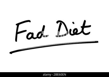 FAD Diet manoscritta su sfondo bianco. Foto Stock