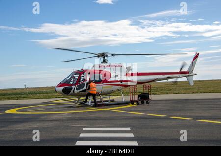 Trasferimento dall'aeroporto Heli Air Monaco a Monaco Foto Stock