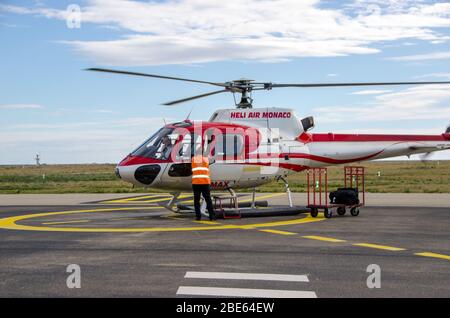 Trasferimento dall'aeroporto Heli Air Monaco a Monaco Foto Stock