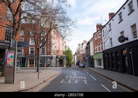 Hockley vuoto Domenica di Pasqua, durante il blocco Coronavirus, 2020 aprile Nottingham City, Nottinghamshire Inghilterra Regno Unito Foto Stock