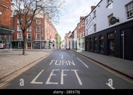 Hockley vuoto Domenica di Pasqua, durante il blocco Coronavirus, 2020 aprile Nottingham City, Nottinghamshire Inghilterra Regno Unito Foto Stock