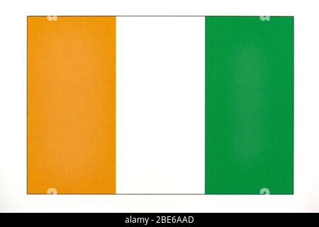 Bandiera nazionale della Costa d'Avorio. Foto Stock