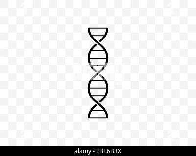 Cromosoma, dna, icona genetica. Illustrazione vettoriale, design piatto. Illustrazione Vettoriale