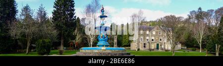 Wilton Park House and Museum and Fountain, Wilton Park, Hawick, Scottish Borders Foto Stock