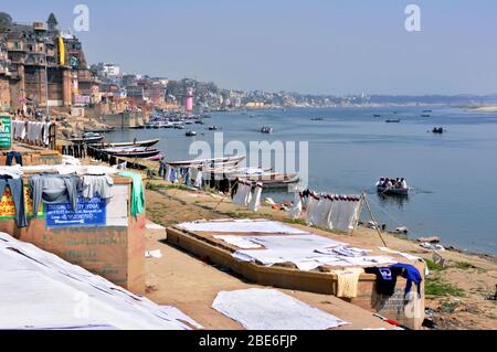 varanasi dhobi ghat Foto Stock