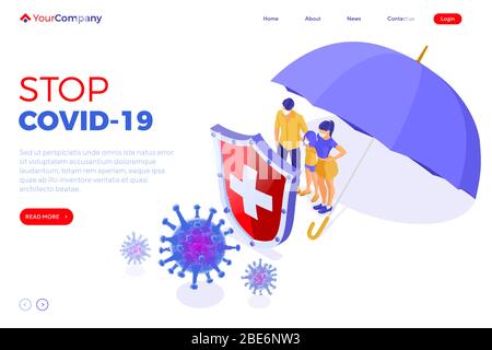 Covid-19 Coronavirus Stop 2019-nCoV Illustrazione Vettoriale