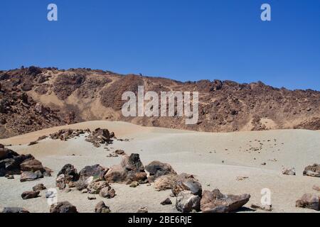 Come una superficie lunare a Tenerife Foto Stock