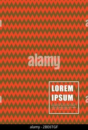 Modello di layout del disegno grafico con sfondo geometrico. Può essere utilizzato per progetti stampati o web come brochure, libri, annunci, biglietti, ecc.. Illustrazione Vettoriale