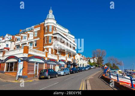 Ristorante italiano Padrino sulla Shorefield Road nella cittadina balneare Westcliff on Sea, Essex, UK Foto Stock