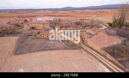 La Barbolla villaggio abbandonato nella provincia di Soria, Spagna Foto Stock