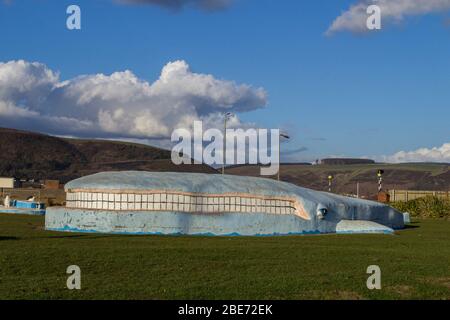 Una vista sulla spiaggia di Aberavon, Port Talbot. Lewis Mitchell. Foto Stock