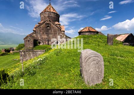 Monastero di Haghpat, chiesa armena, complesso di monastero medievale, Haghpat, provincia di Lori, Armenia, Caucaso, Asia Foto Stock