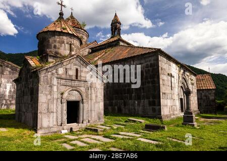 Monastero di Haghpat, chiesa armena, complesso di monastero medievale, Haghpat, provincia di Lori, Armenia, Caucaso, Asia Foto Stock