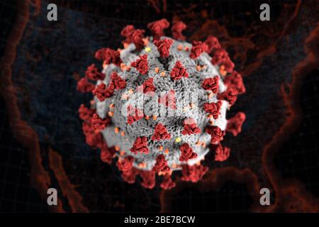 COVID-19 coronavirus negli Stati Uniti. Foto Stock