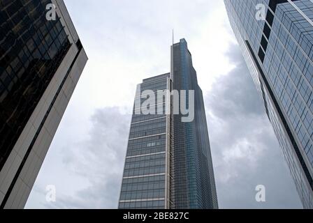 Steel Glass Heron Tower, 110 Bishopsgate, Londra EC2N 4AY di Kohn Pedersen Fox Arup Foto Stock